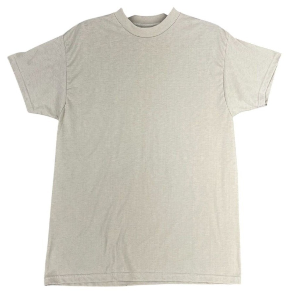 Military Shirt Mens Large Beige Short Sleeve‎ PFU Physical Fitness Vintage Y2K